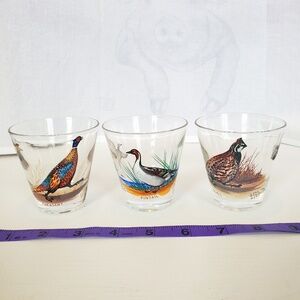 Lynn Bogue Hunt wildlife artist, illustrator - collectible shot glass set (3)